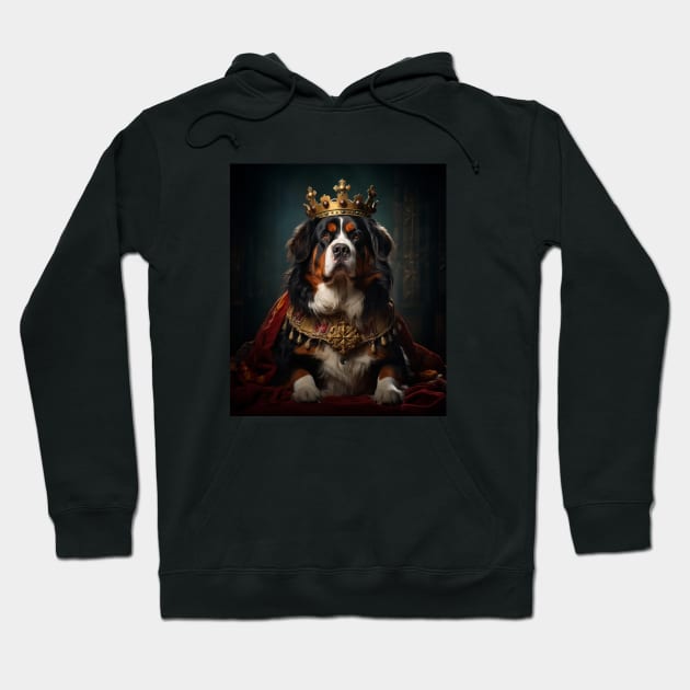 Stalwart Bernese Mountain Dog - Medieval Swiss King Hoodie by HUH? Designs